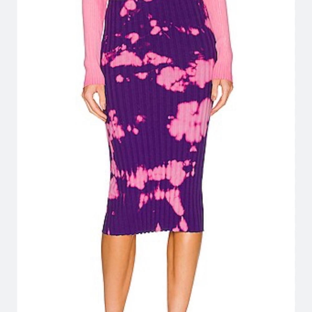 Cotton Citizen Purple and Pink Pencil Skirt